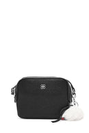 Women's Black Long Strap Crossbody Bag with Accessory Detail | Derimod Women's Black Long Strap Crossbody Bag with Accessory Detail | Derimod