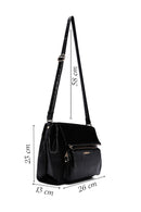 Women's Black Long Strap Printed Crossbody Bag | Derimod Women's Black Long Strap Printed Crossbody Bag | Derimod
