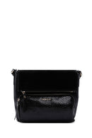 Women's Black Long Strap Printed Crossbody Bag | Derimod Women's Black Long Strap Printed Crossbody Bag | Derimod