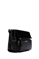 Women's Black Long Strap Printed Crossbody Bag | Derimod Women's Black Long Strap Printed Crossbody Bag | Derimod