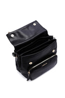 Women's Black Long Strap Printed Crossbody Bag | Derimod Women's Black Long Strap Printed Crossbody Bag | Derimod