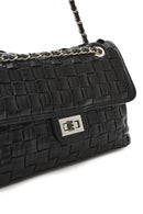 Women's Black Braided Chain Shoulder Bag | Derimod Women's Black Braided Chain Shoulder Bag | Derimod