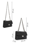 Women's Black Braided Chain Shoulder Bag | Derimod Women's Black Braided Chain Shoulder Bag | Derimod