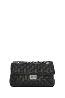 Women's Black Braided Chain Shoulder Bag | Derimod Women's Black Braided Chain Shoulder Bag | Derimod