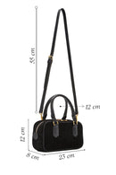 Kadın Siyah Uzun Askılı Süet Deri Mini Kol Çantası | Derimod Kadın Siyah Uzun Askılı Süet Deri Mini Kol Çantası | Derimod