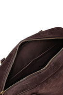 Women's Brown Long Strap Accessory Suede Leather Handbag | Derimod Women's Brown Long Strap Accessory Suede Leather Handbag | Derimod
