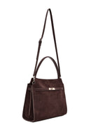 Kadın Kahverengi Uzun Askılı Süet Deri Klasik Omuz Çantası | Derimod Kadın Kahverengi Uzun Askılı Süet Deri Klasik Omuz Çantası | Derimod