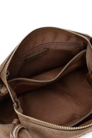 Women's Tan Suede Leather Shoulder Bag | Derimod Women's Tan Suede Leather Shoulder Bag | Derimod