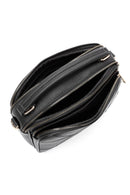 Women's Black Long Strap Printed Shoulder Bag | Derimod Women's Black Long Strap Printed Shoulder Bag | Derimod