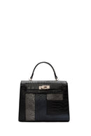 Kadın Siyah Uzun Askılı Kroko Kol Çantası | Derimod Kadın Siyah Uzun Askılı Kroko Kol Çantası | Derimod