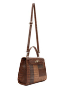 Kadın Taba Uzun Askılı Kroko Kol Çantası | Derimod Kadın Taba Uzun Askılı Kroko Kol Çantası | Derimod