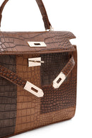 Kadın Taba Uzun Askılı Kroko Kol Çantası | Derimod Kadın Taba Uzun Askılı Kroko Kol Çantası | Derimod