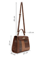 Kadın Taba Uzun Askılı Kroko Kol Çantası | Derimod Kadın Taba Uzun Askılı Kroko Kol Çantası | Derimod