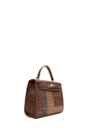 Kadın Taba Uzun Askılı Kroko Kol Çantası | Derimod Kadın Taba Uzun Askılı Kroko Kol Çantası | Derimod