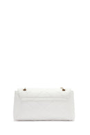 Women's White Chain Strap Quilted Shoulder Bag | Derimod Women's White Chain Strap Quilted Shoulder Bag | Derimod