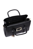 Women's Black Long Strap Knit Detailed Handbag | Derimod Women's Black Long Strap Knit Detailed Handbag | Derimod