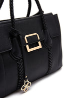 Women's Black Long Strap Knit Detailed Handbag | Derimod Women's Black Long Strap Knit Detailed Handbag | Derimod