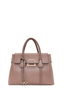 Women's Mink Long Strap Knit Detailed Handbag | Derimod Women's Mink Long Strap Knit Detailed Handbag | Derimod