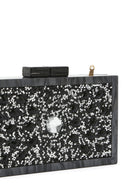 Women's Black Chain Strap Stone Mini Clutch Bag | Derimod Women's Black Chain Strap Stone Mini Clutch Bag | Derimod