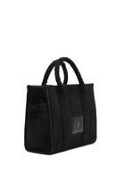 Kadın Siyah Uzun Askılı Peluş Kol Çantası | Derimod Kadın Siyah Uzun Askılı Peluş Kol Çantası | Derimod