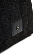 Kadın Siyah Uzun Askılı Peluş Kol Çantası | Derimod Kadın Siyah Uzun Askılı Peluş Kol Çantası | Derimod