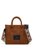 Women's Brown Long Strap Plush Handbag | Derimod Women's Brown Long Strap Plush Handbag | Derimod