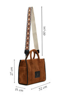 Women's Brown Long Strap Plush Handbag | Derimod Women's Brown Long Strap Plush Handbag | Derimod