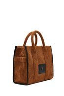 Women's Brown Long Strap Plush Handbag | Derimod Women's Brown Long Strap Plush Handbag | Derimod