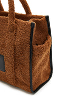 Women's Brown Long Strap Plush Handbag | Derimod Women's Brown Long Strap Plush Handbag | Derimod