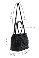 Women's Black Long Strap Quilted Shoulder Bag | Derimod Women's Black Long Strap Quilted Shoulder Bag | Derimod