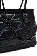 Women's Black Long Strap Quilted Shoulder Bag | Derimod Women's Black Long Strap Quilted Shoulder Bag | Derimod