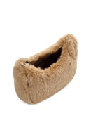 Kadın Bej Uzun Askılı Peluş Omuz Çantası | Derimod Kadın Bej Uzun Askılı Peluş Omuz Çantası | Derimod