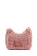 Women's Pink Long Strap Plush Shoulder Bag | Derimod Women's Pink Long Strap Plush Shoulder Bag | Derimod