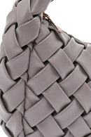 Kadın Gri Örgülü Mini Kol Çantası | Derimod Kadın Gri Örgülü Mini Kol Çantası | Derimod