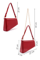 Kadın Kırmızı Uzun Zincir Askılı Rugan Mini Omuz Çantası | Derimod Kadın Kırmızı Uzun Zincir Askılı Rugan Mini Omuz Çantası | Derimod