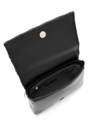 Kadın Siyah Örgü Askılı Baskılı Omuz Çantası | Derimod Kadın Siyah Örgü Askılı Baskılı Omuz Çantası | Derimod