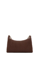 Kadın Kahverengi Zincir Askılı Baskılı Omuz Çantası | Derimod Kadın Kahverengi Zincir Askılı Baskılı Omuz Çantası | Derimod