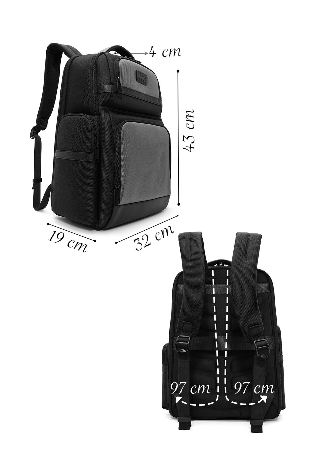 D-Pack Unisex Siyah Kumaş Sırt Çantası