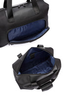 D-Pack Men's Black Long Strap Fabric Travel Bag | Derimod D-Pack Men's Black Long Strap Fabric Travel Bag | Derimod