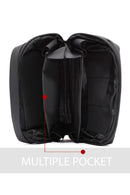 D-Pack Men's Black Fabric Handbag | Derimod D-Pack Men's Black Fabric Handbag | Derimod