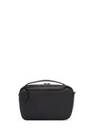 D-Pack Men's Black Fabric Crossbody Bag | Derimod D-Pack Men's Black Fabric Crossbody Bag | Derimod