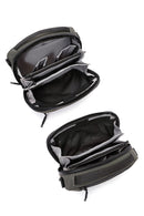 D-Pack Men's Green Fabric Crossbody Bag | Derimod D-Pack Men's Green Fabric Crossbody Bag | Derimod