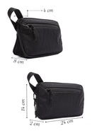 D-Pack Men's Black Fabric Handbag | Derimod D-Pack Men's Black Fabric Handbag | Derimod