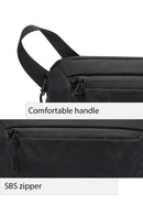D-Pack Men's Black Fabric Handbag | Derimod D-Pack Men's Black Fabric Handbag | Derimod