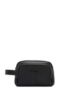 D-Pack Men's Black Fabric Handbag | Derimod D-Pack Men's Black Fabric Handbag | Derimod