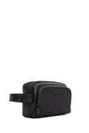 D-Pack Men's Black Fabric Handbag | Derimod D-Pack Men's Black Fabric Handbag | Derimod