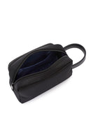 D-Pack Men's Black Fabric Handbag | Derimod D-Pack Men's Black Fabric Handbag | Derimod