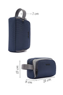 D-Pack Men's Navy Blue Fabric Handbag | Derimod D-Pack Men's Navy Blue Fabric Handbag | Derimod