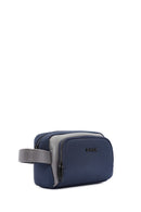 D-Pack Men's Navy Blue Fabric Handbag | Derimod D-Pack Men's Navy Blue Fabric Handbag | Derimod