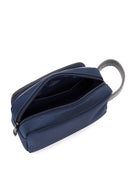 D-Pack Men's Navy Blue Fabric Handbag | Derimod D-Pack Men's Navy Blue Fabric Handbag | Derimod